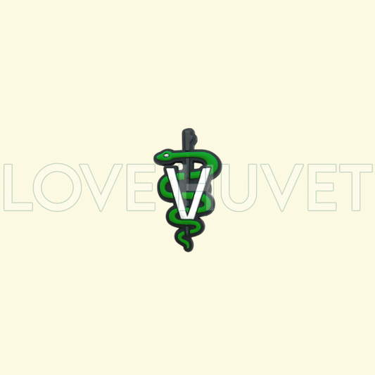 Veterinary Caduceus Croc Charm | Love Huvet