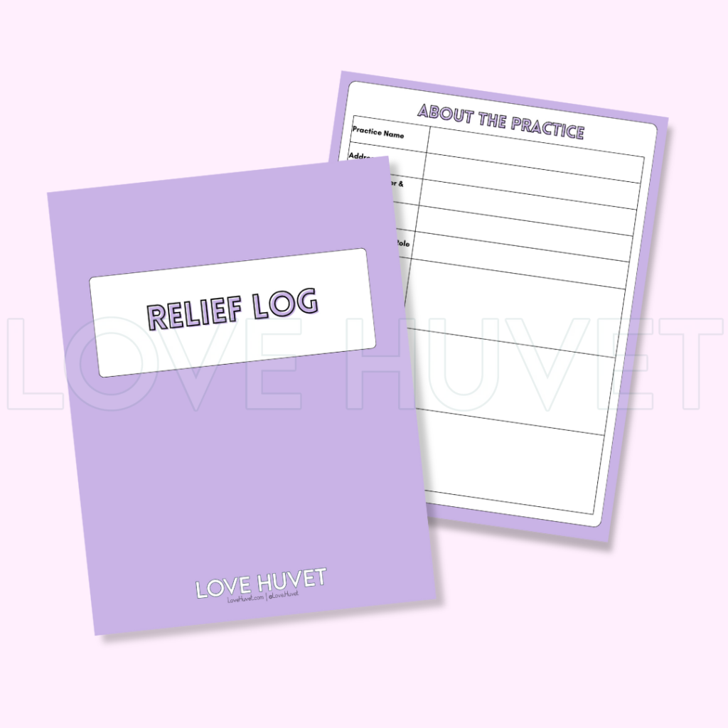 Veterinary Relief Log (Printable + Digital) | Love Huvet