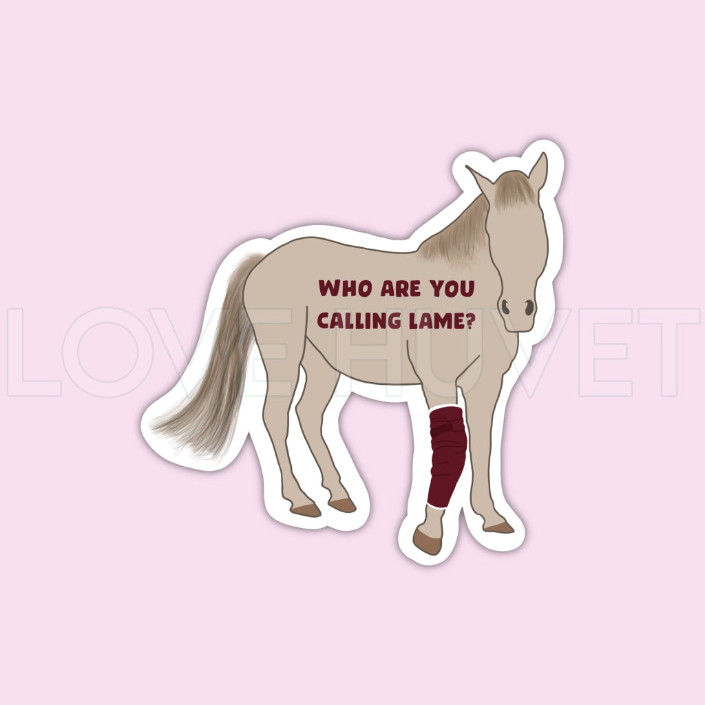 Who Are You Calling Lame Sticker | Love Huvet