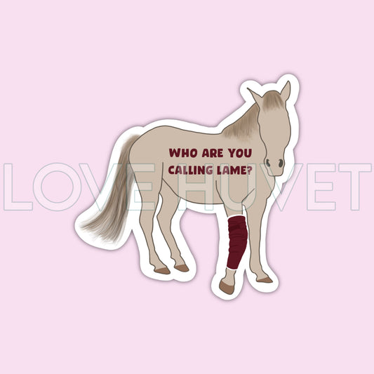 Who Are You Calling Lame Sticker | Love Huvet